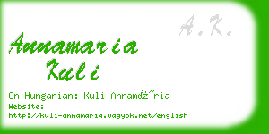 annamaria kuli business card